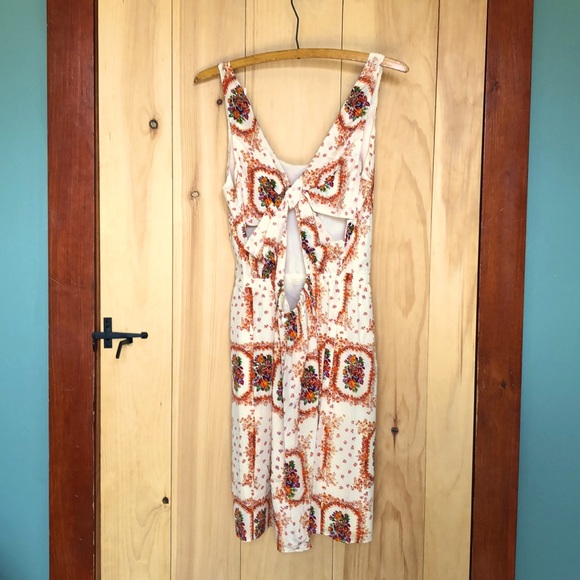 Madewell silk floral dress with twist back - Picture 2 of 7